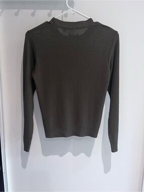 KOTN Women's Scoop Crewneck Sweater in Olive Green